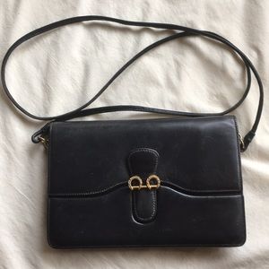 Gucci black leather purse